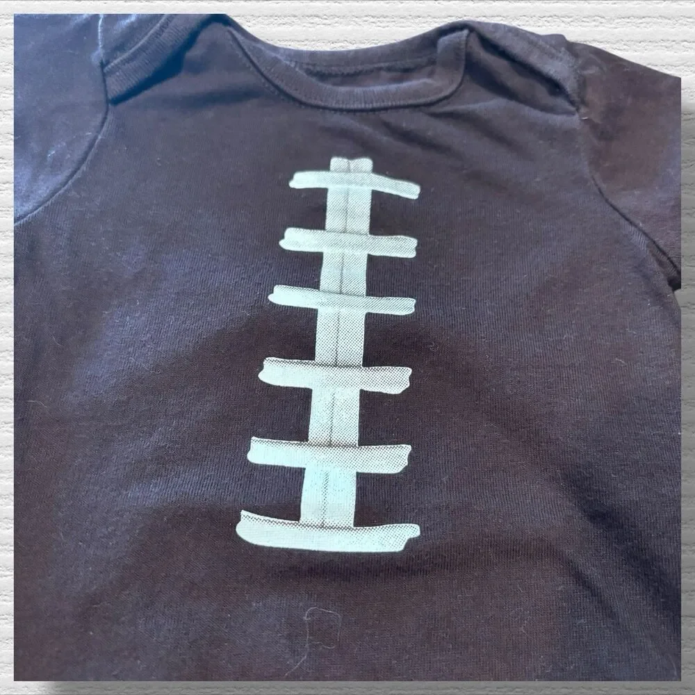 The Children’s Place Football Bodysuit Brown NFL SEC Size 0/3 Months